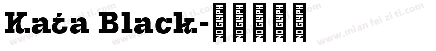 Kata Black字体转换